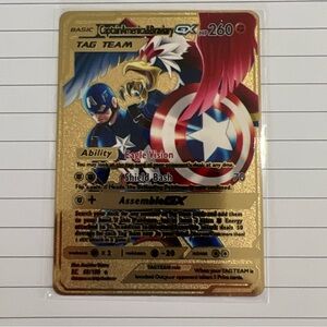 Captain America & Bravery GX Pokémon Card
